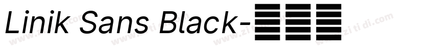 Linik Sans Black字体转换